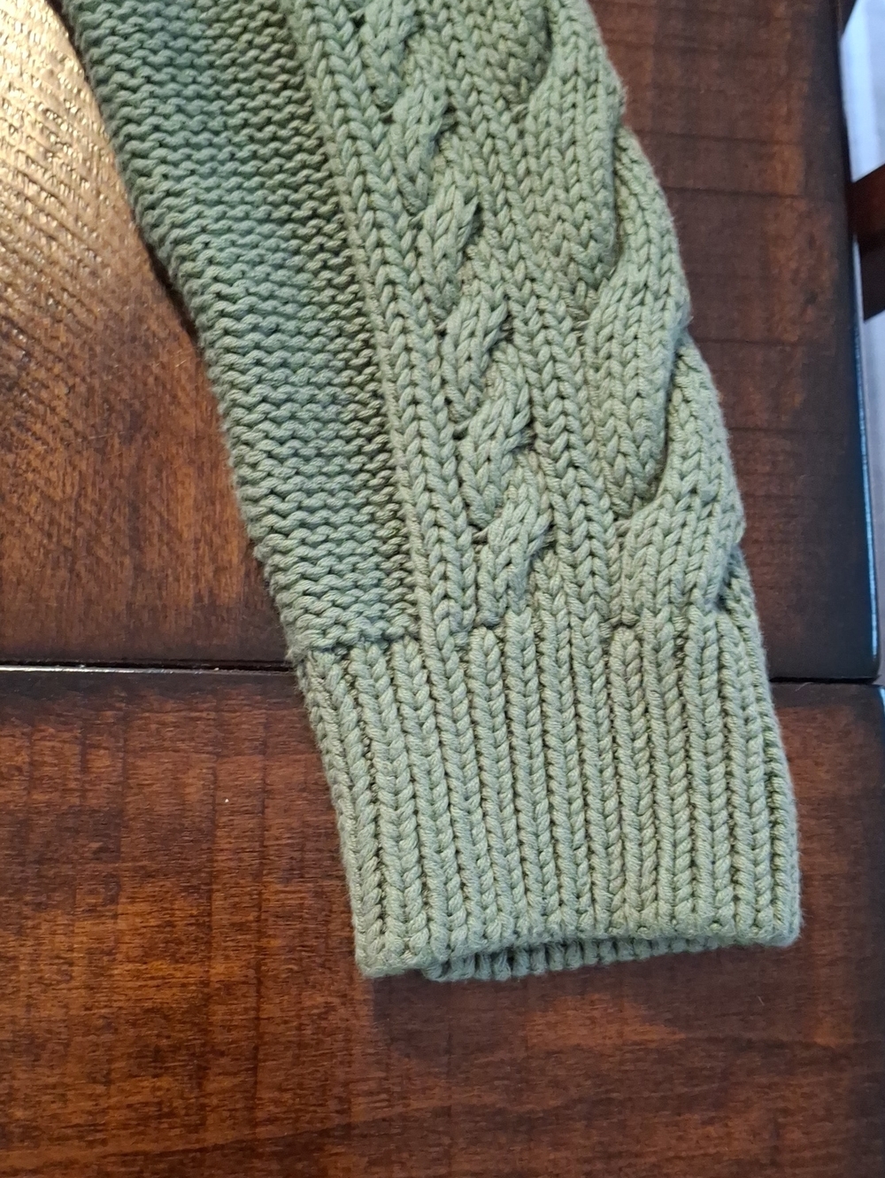LL Bean Cable-Knit Turtleneck Sweater - Bay Leaf - Picture 9 of 16